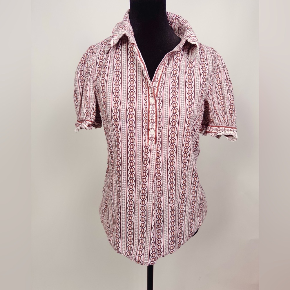 Max Studio Shirt Sleeve Blouse Size M